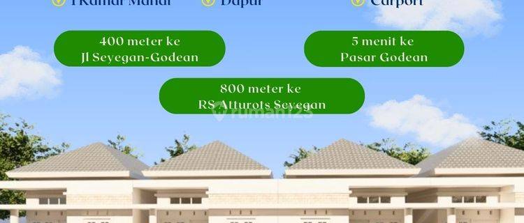 Rumah Modern Akses Jalan Aspal 500 Jt an di Jl Seyegan godean 1