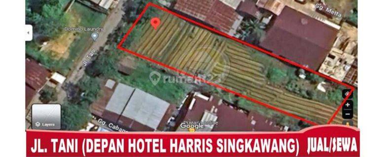 DIJUAL TANAH JALAN TANI , DEPAN HOTEL  HARRIS SINGKAWANG  1