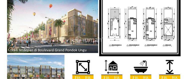 Dijual Ruko 2 Lantai Boulevard Square Pondok Ungu Bekasi Jawa Barat 1