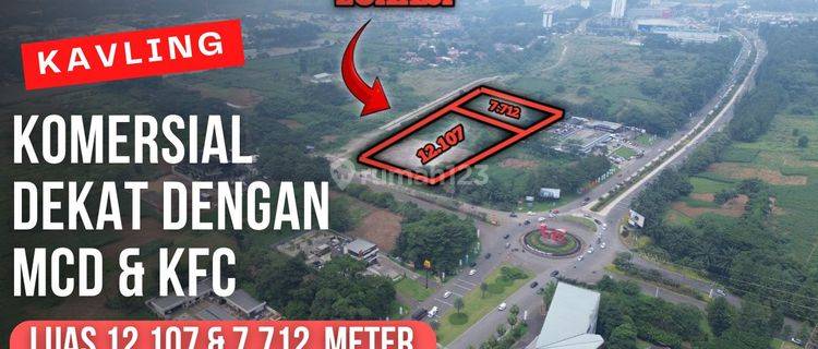 Kavling Komersial Sentul City Di Dekat KFC dan MCD || Luas 12.107 & 7.712 Meter ||  Di Kawasan CBD Sentul City 1