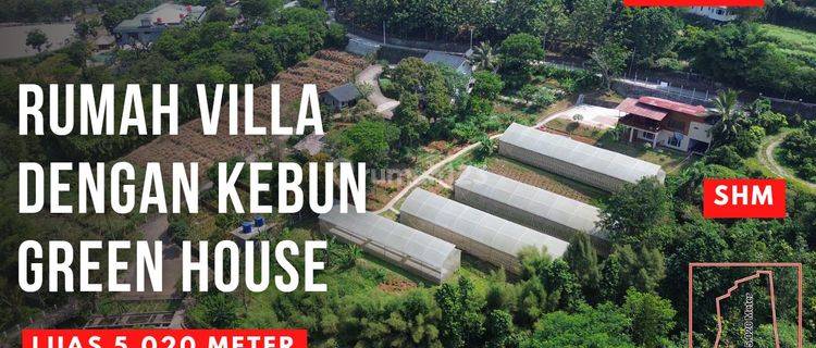 Dijual Cepat Villa Dengan Green House || Luas 5.020 || Pasir Angin || 5,2 Milyar || Kec. Megamendung 1