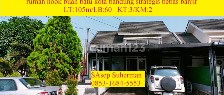 Rumah Hook Buah Batu Kota Bandung Strategis Bebas Banjir Aman  1