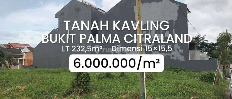 Tanah Kavling Harga Dibawah NJOP Bukit Palma Citraland E7-12[430] 1