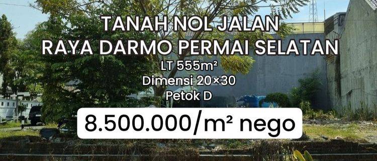 Murah Tanah Nol Jalan Raya Darmo Permai Selatan Surabaya [587]
 1