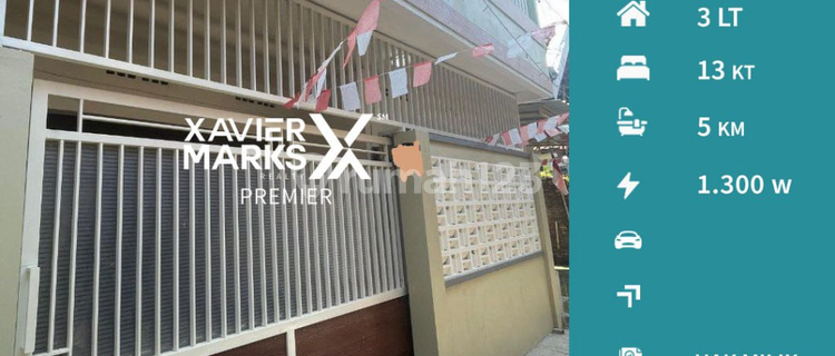 Dijual Cepat Rumah Kost Baru 3 Lantai 13 Kamar 1