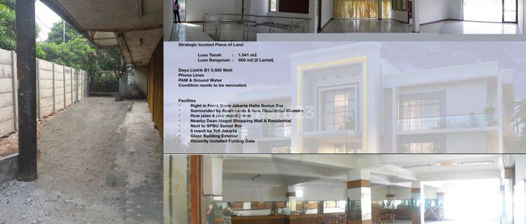 Dijual Atau Disewa Gedung 2 Lantai + Rumah di Daan Mogot 1