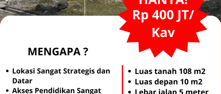 Dekat Tol Jogja Tanah Kavling Siap Bangun, Cocok Untuk Homestay Investasi  1