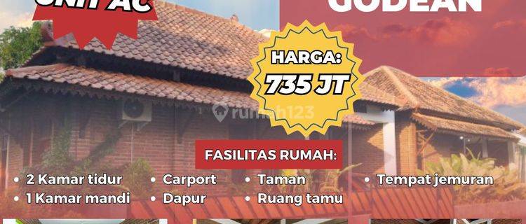 Rumah Etnik Strategis di Jogja 5 Menit Ke Pasar Dan Rs  1