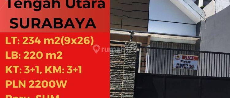 Rumah Baru Unfurnished SHM di Lebak Jaya Tengah Utara Surabaya, Surabaya 1