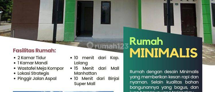 Dp 1juta, Terima Kunci, Bunus Kanopi Dan Corr Teras, Carpot, Hanya 10menit Ke Pajak Tradisional Kampung Lalang, Supermoll Binjai, Wisata, Hotel, Showwrrom Honda, Kantoran, Kafe, Kantor Bpjs, Ramai Padat Penduduk 1