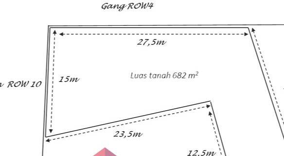 Disewakan Tanah Komersial 682 m2 di Karawaci Kota Tangerang 1