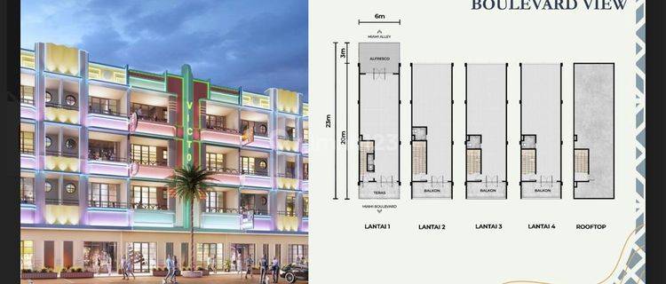 Soho Primary Miami Pik2 Uk 6x25 Sea View, 4Lantai+Rooftop 1