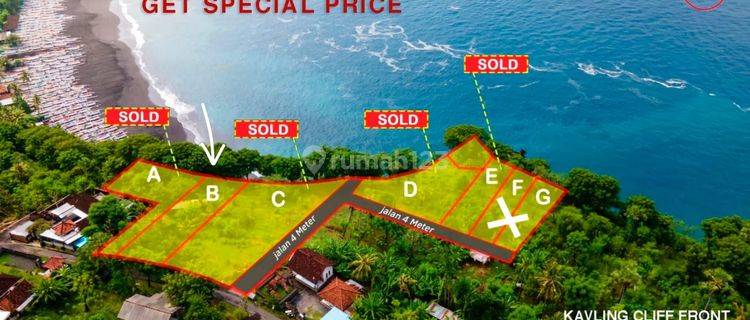 Cliff Front Land Seraya Karangasem Bali 390m2 Absolute Cliff Front Ocean View Forever Rare Item 1