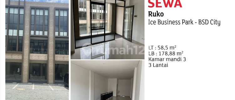 Available Again!!!! 3-Story Shophouse in ICE Business Park, BSD City, Price Still Negotiable 1