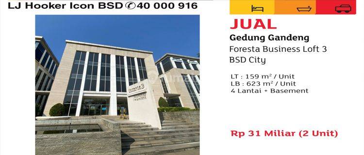 Dijual 2 Unit Gandeng Gedung Gandeng 4 Lantai Di Foresta Business Lounge 3 1