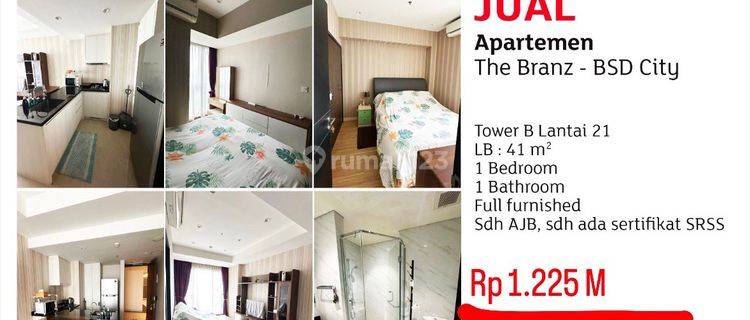 Dijual Apartemen The Branz BSD City Full Furnished Siap Huni Dekat AEON Mall  1