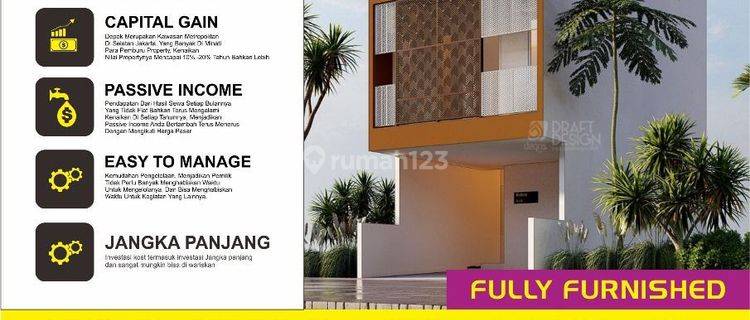 Kosan Dijual di Depok Kota,10 Kamar Full Furnish 500 Meter Universitas Indonesia  1