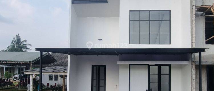 Rumah 1 lantai terasa 2 lantai di pinggir jalan raya parung 1