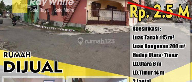 Dijual Rumah Siap Huni 2 Lantai Lokasi Startegis Hanya 100m Dari Masjid Zayed Solo 1