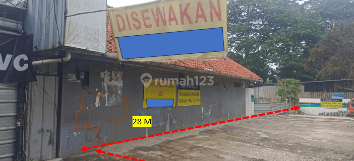 DIsewakan Ruang Usaha 289 sqm Ciracas, Jakarta Timur Lahan saja  1