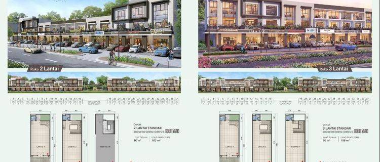 Dijual Brand New Ruko 3 Lantai di Downtown Drive Summarecon Serpong, Tangerang 1