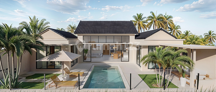 Upcoming Two Bedroom Villa With Unblock Ricefield View For Lease In Kedungu 1