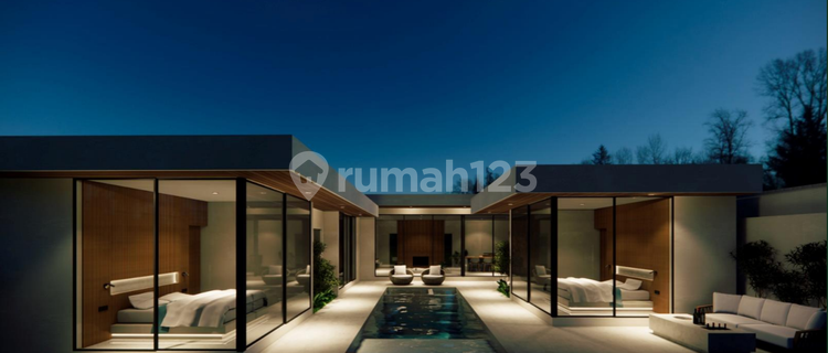 Villa Tiga Kamar Mendatang dengan Konsep Ruang Terbuka untuk Disewakan di Kaba-kaba 1