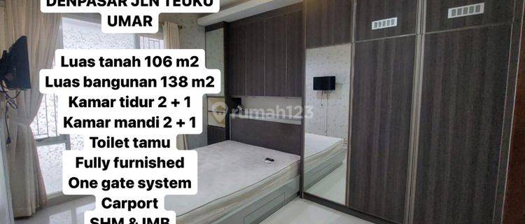 (J16) TURUN HARGA RUMAH MODERN ONE GATE SYSTEM DI TEUKU UMAR DEKAT SANGLAH  1