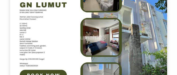 (J95) Rumah Semi Villa Turun Harga Di Gn Lumut Dekat Seminyak  1