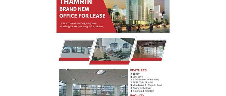 Lippo Thamrin Brand New Office For Lease View Jl Utama Mh Thamrin 1