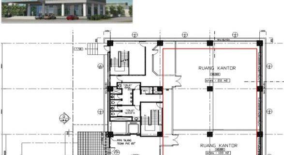 Sewa Ruang Kantor Cawang, Jaktim Kuas 344m² 1