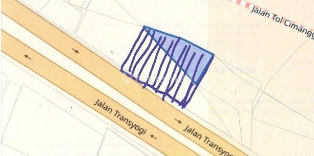 Tanah / Kavling Usaha , Tanah Komersial Di Transyogi Jl. Raya Cibubur Alternative Shm Dijual Cepat 730m² 1