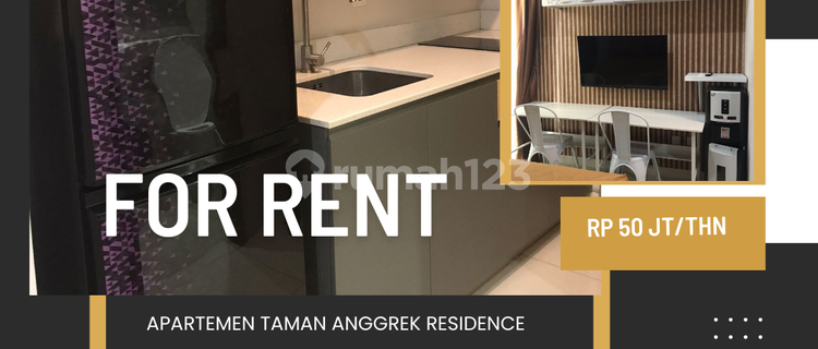 RENT TAMAN ANGGREK RESIDENCE STUDIO TYPE FULLY FURNISHED READY TO OCCUPY NEAR MALL WEST JAKARTA 1