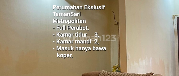 Disewakan Cepat Murah Rumah Tamansari 2 Lantai Full Perabot  1