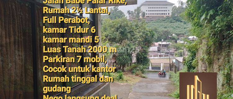 Disewakan rumah Depan Jalan Raya babe palar Rike, full perabot parkiran luas cocok untuk kantor gudang rumah tinggal 1