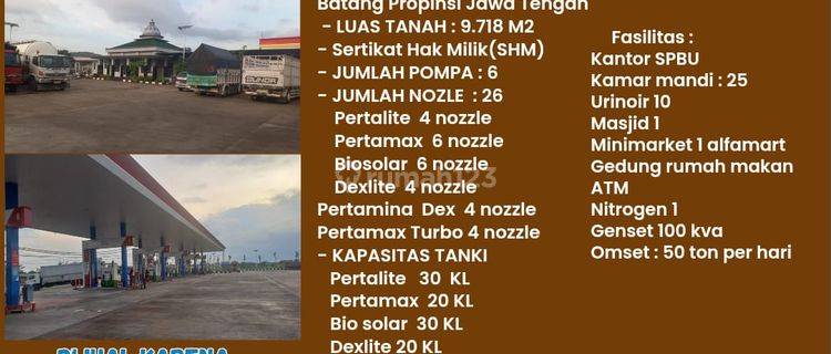 Dijual Pom Bensin Lokasi Strategis Di Tol Weleri - Batang 1