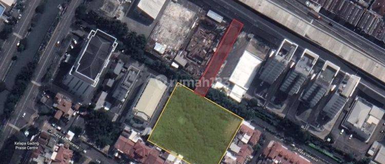 JUAL TANAH KELAPA GADING 
Kelapa Gading, Jakarta Utara 
• Luas Tanah : 4.629m2 (4.000 m2 Kuning & 629 m2 Merah) 
• Peruntukan : Hotel/Komersial, Gedung Perkantoran, Sekolah, Gereja, Rumah Sakit & Campuran  1