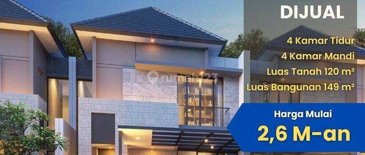 Rumah Modern 2 Lantai Mewah Dan Nyaman Lokasi Dekat Bandara, Tol Dan Pusat Kota 1