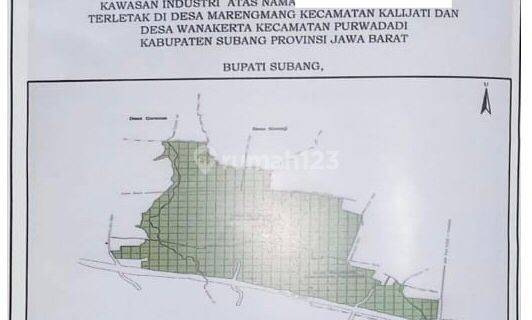 Tanah Murah Lokasi Strategis Sudah Ijin Industri Di Desa Marengmang Kecamatan Kalijati dan Desa Wanakerta Kecamatan Purwadadi Kabupatan Subang Jawa Barat 1