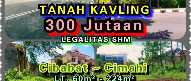 Tanah Kavling SHM 300 Jutaan Cibabat tepi Jl. Aruman 1