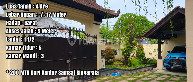 Dijual Rumah Luasan Besar Ditengah Kota Singaraja di Bali 1