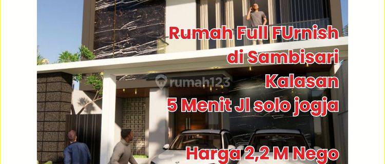 5 Menit Jl Solo, Rumah Furnish di Sambisari Jogja 1