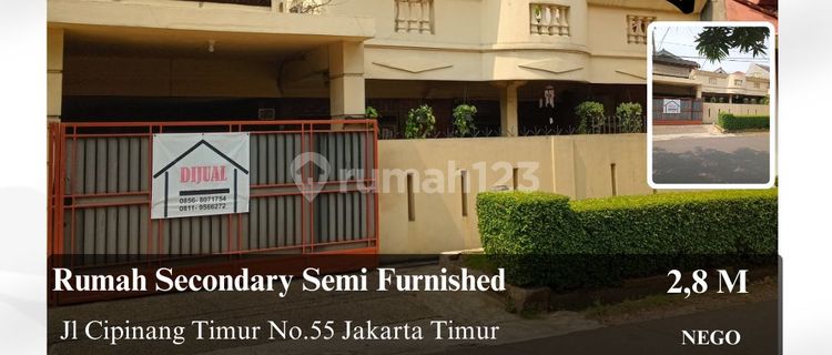 Dijual Rumah Secondary Semi Furnished Cipinang Timur  1