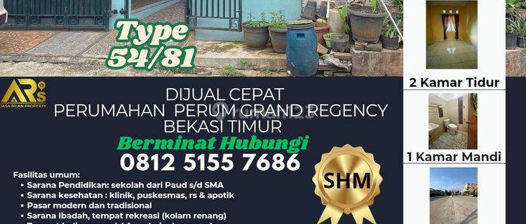 Dijual Murah Rumah Dekat Pintu Toll Bekasi Timur Type 54/81 Hanya 450 Jutaan 1