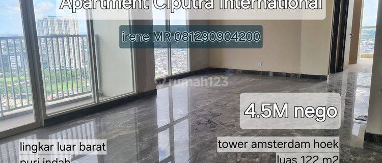 Disewakan Apartemen Ciputra Internasional Puri 2BR+1 Hoek Unfurnish 1