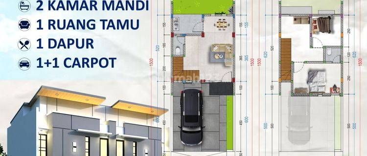 Rumah 2 Lantai Tengah Kota 1 Menit Ke Jl Pettarani 1