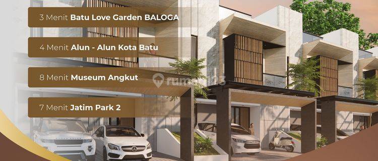 Rumah Villa 2 Lantai Di Kota Batu Passive Income 200 Jutaan 1