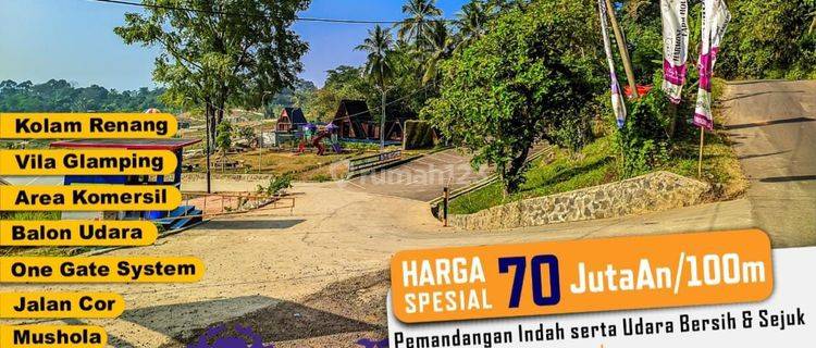 Tanah 100 m²Hanya 70 Jutaan di Puncak2, Fasilitas lengkap 1