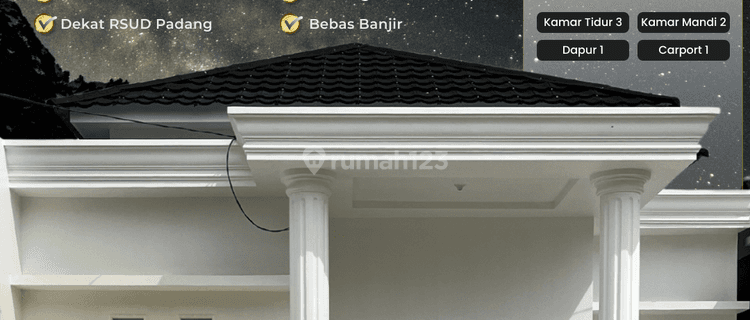 Rumah Baru Di Air Pacah Padang, Shm, Dekat Perkantoran, Rumah Sakit, Universitasdan Bebas Banjir 1