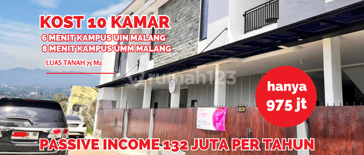 For Sale: Merjosari Malang City Boarding House, 10 Rooms, 2-Year Passive Income Guarantee. 1